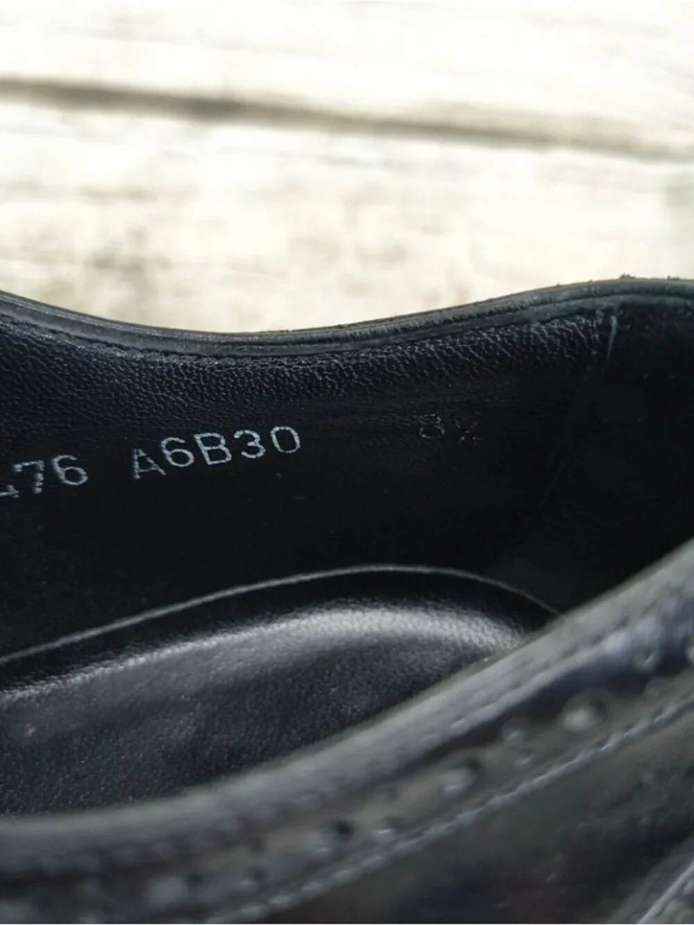 Dolce Gabbana Luxury Black High Shine Wingtip Leather Oxfords Men Size 8.5 - Picture 3 of 9
